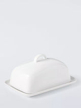 John Lewis John Lewis Dine Porcelain Butter Dish, White- Buy online at McGrocer
