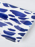 John Lewis coastal fine china rectangular platter white navy 29cm - British product