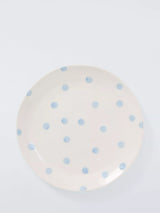John Lewis John Lewis Hand Painted Dot Stoneware Side Plate, 22cm, Blue- Buy online at McGrocer