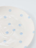 John Lewis hand painted stoneware side plate 22cm blue (British brand)