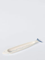 John Lewis John Lewis Hand Painted Fish Long Stoneware Serving Dish, 42cm, White- Buy online at McGrocer
