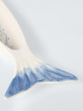 John Lewis hand painted fish stoneware serving dish 42cm white (British brand)