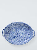 John Lewis oval stoneware serving dish 34cm cobalt, imported from the UK