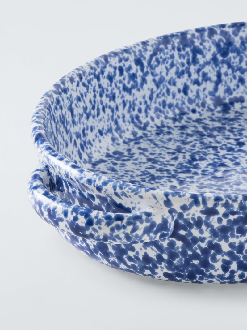 John Lewis oval stoneware serving dish 34cm cobalt, imported from the UK
