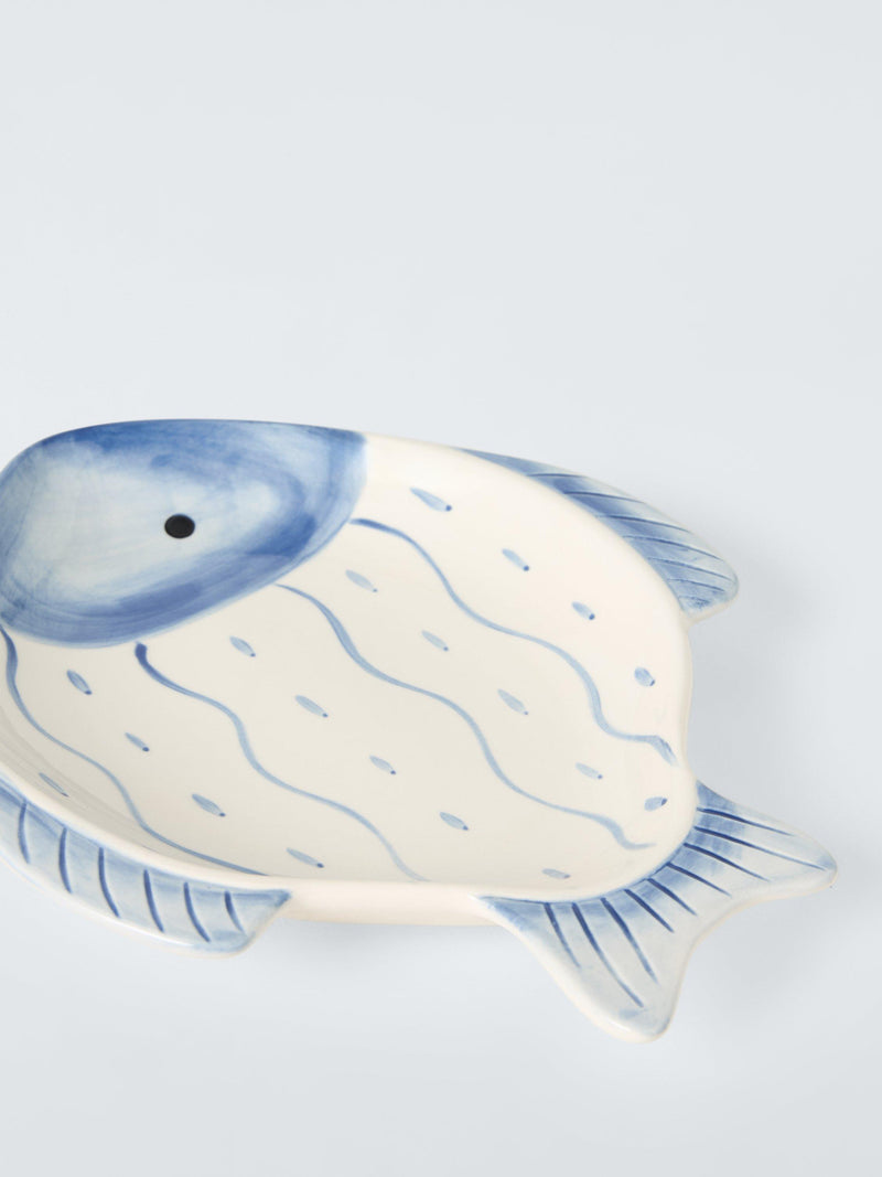 John Lewis hand painted fish serving dish 25cm, imported from the UK
