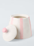 John Lewis hand painted stripe sugar pot 200ml - British product