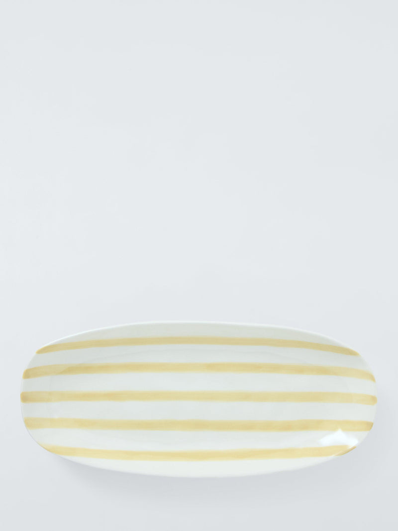 John Lewis stoneware platter hand painted yellow 30.5cm - British product