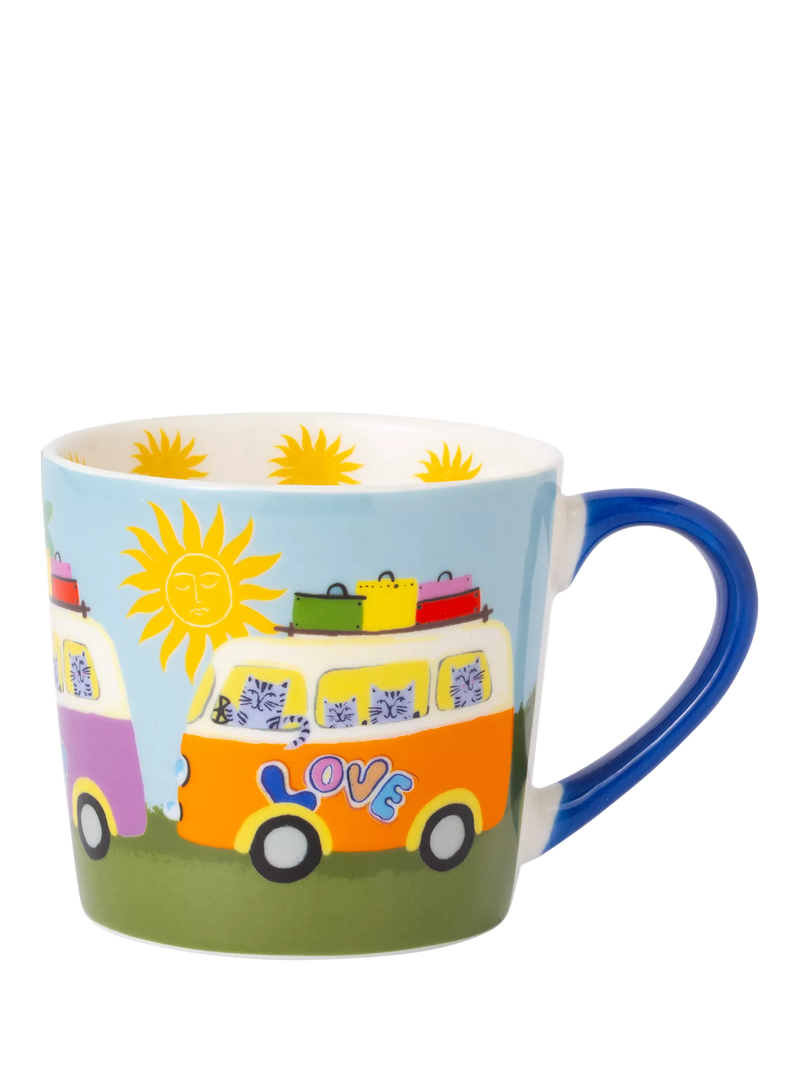 Eleanor Bowmer new bone china mug camper van 300ml - British product