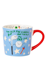 John Lewis Eleanor Bowmer 'Too Old for Clubbing' New Bone China Mug, 300ml- Buy online at McGrocer