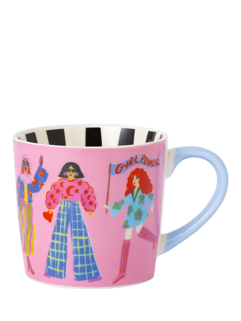 Eleanor Bowmer Girls Rule new bone china mug 300ml - British product