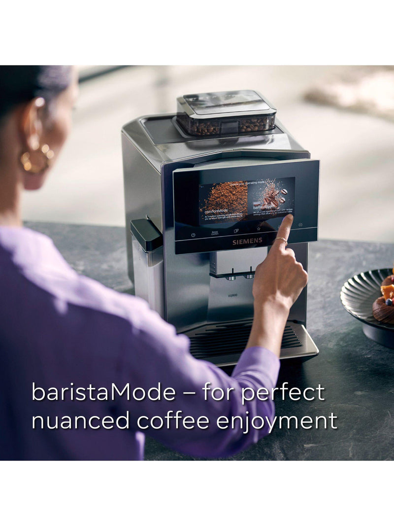 Siemens EQ900 fully automatic coffee machine stainless steel, UK version