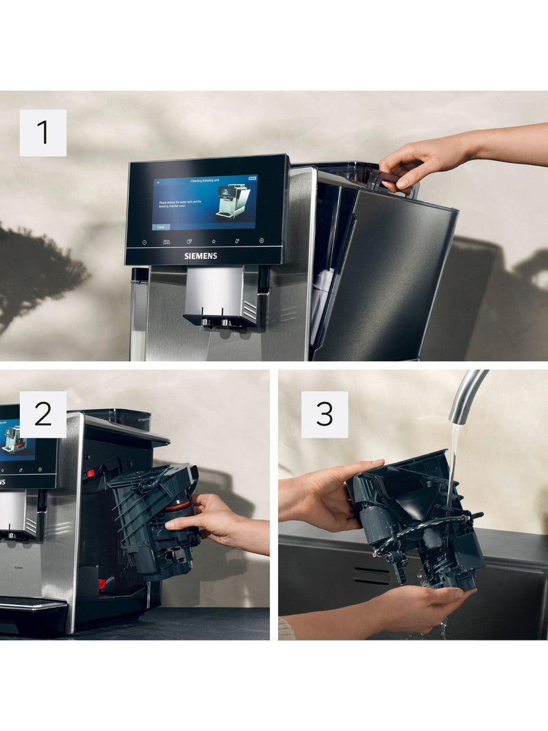 Siemens EQ900 fully automatic coffee machine stainless steel, UK version