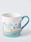John Lewis Beach Hut blue stoneware mug 330ml, UK version