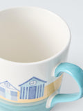 John Lewis Beach Hut blue stoneware mug 330ml, UK version