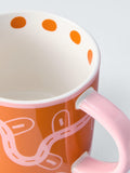 John Lewis stoneware mug 385ml orange, imported from the UK