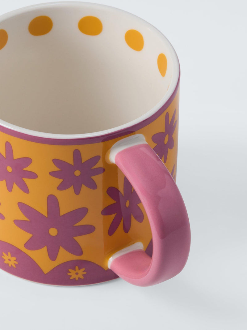 John Lewis stoneware mug yellow 385ml, imported from the UK