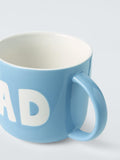 John Lewis stoneware mug dad aqua 300ml, imported from the UK
