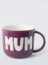 John Lewis John Lewis 'Mum' Wax Resist Stoneware Mug, 300ml, Purple- Buy online at McGrocer