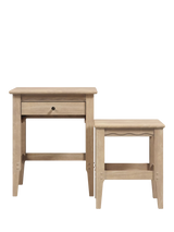 John Lewis Laura Ashley Calford Solid Oak Nest of Tables Natural (Set of 2)- Buy online at McGrocer