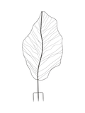 Kaemingk decorative leaf stake garden ornament black 180cm, UK version