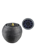 Kaemingk sphere solar water feature black stone effect LED, imported from the UK