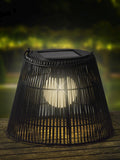 Kaemingk solar wicker lantern black 22cm, UK version