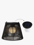 Kaemingk solar wicker lantern black 22cm, UK version