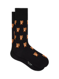 Paul Smith ankle socks cat pattern black, UK version