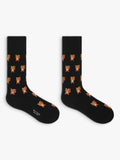 Paul Smith ankle socks cat pattern black, UK version