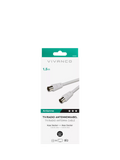 Vivanco coaxial aerial cable 1.5m white - British product