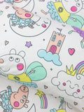 Peppa Pig reversible duvet cover set single size, UK version