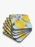 Pimpernel Amalfi Lemons placemat and coaster set of 6, UK version