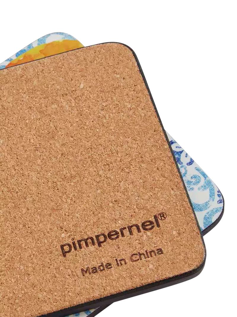 Pimpernel Amalfi Lemons placemat and coaster set of 6, UK version