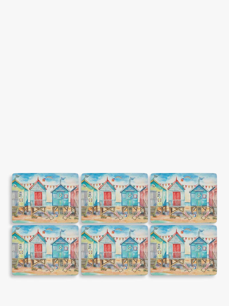 Pimpernel Beach Huts placemat set of 6 - British product