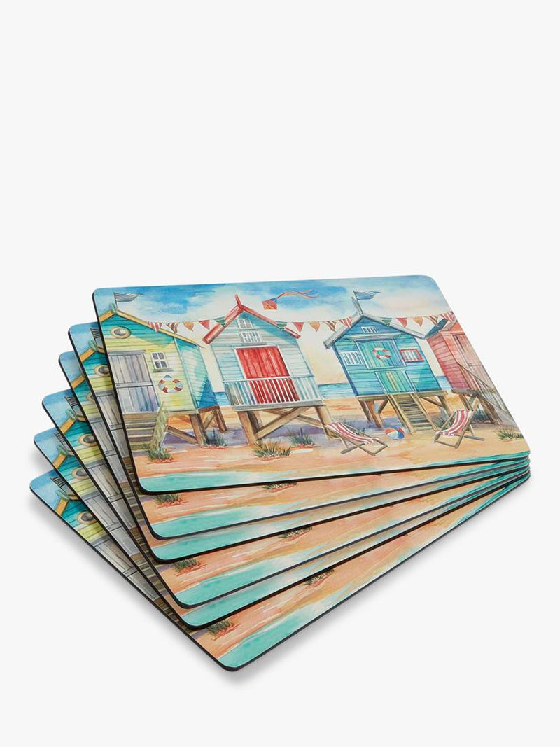 Pimpernel Beach Huts placemat set of 6 - British product