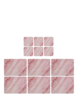 John Lewis Pimpernel Minerals Rose Quartz Cork-Backed Placemat and Coaster Set, Set of 6- Buy online at McGrocer