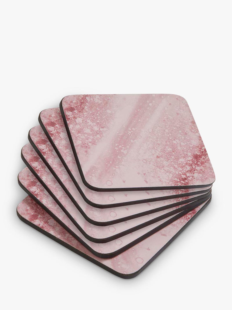 Pimpernel Rose Quartz cork-backed placemat and coaster set - British product