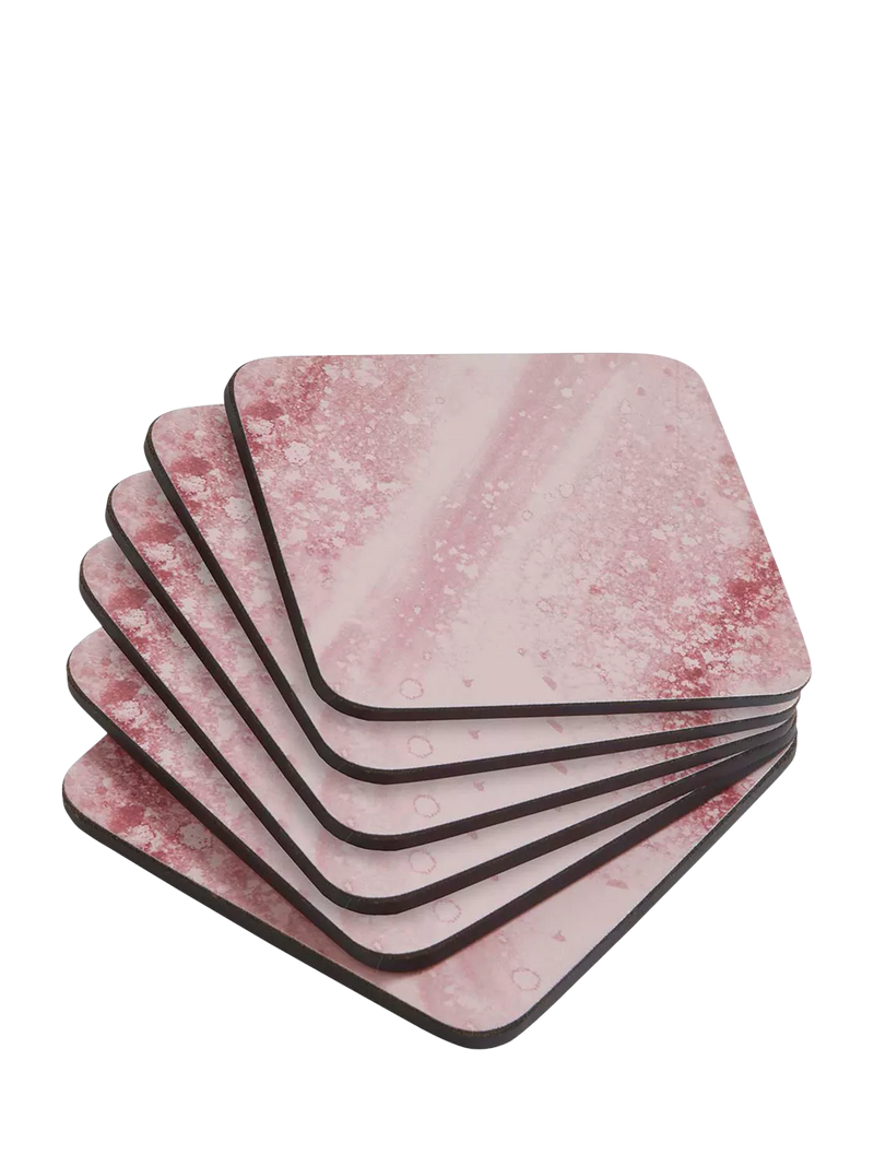 Pimpernel Rose Quartz cork-backed placemat and coaster set - British product