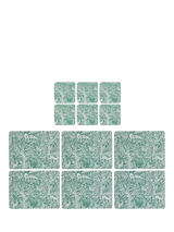 John Lewis Pimpernel Tapestry Sage Cork-Backed Placemat and Coaster Set, Set of 6- Buy online at McGrocer