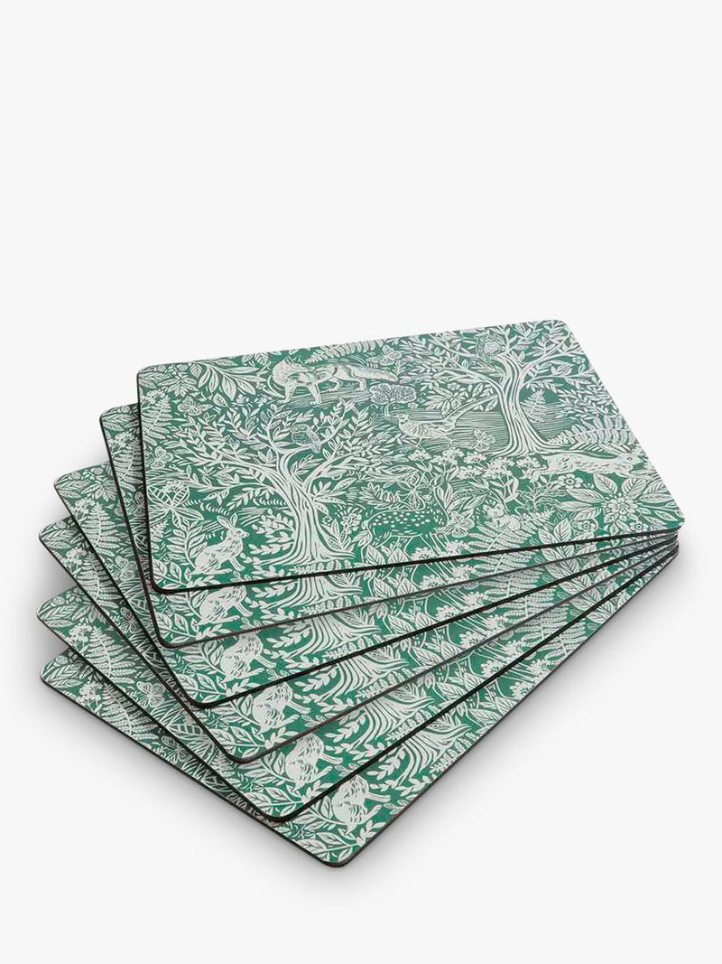 Pimpernel tapestry sage placemat coaster set (British brand)