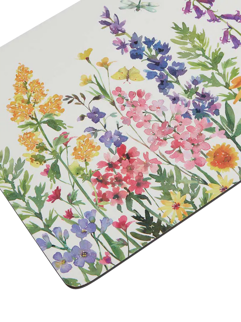 Pimpernel Wildflowers placemat and coaster set - British brand