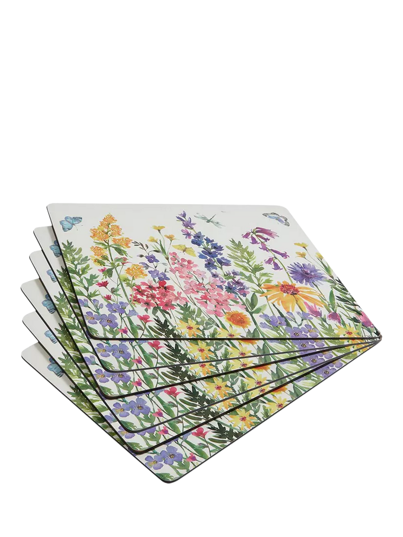 Pimpernel Wildflowers placemat and coaster set - British brand