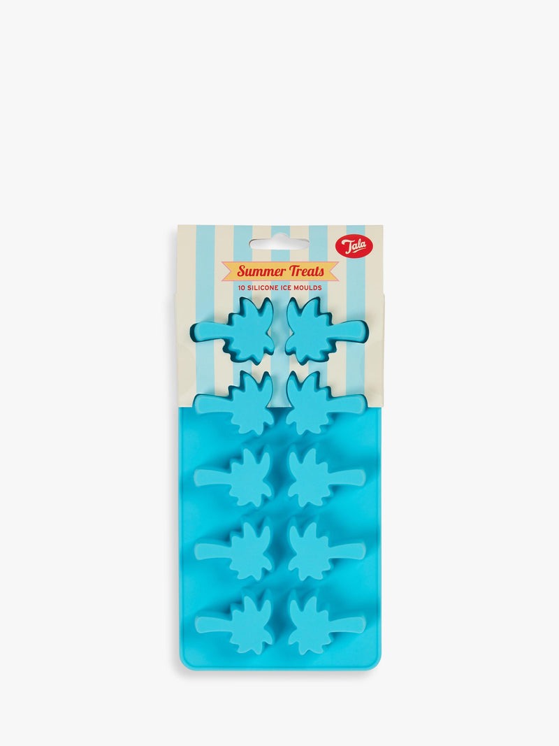 Tala palm tree silicone ice cube mould blue 10 cube, UK version