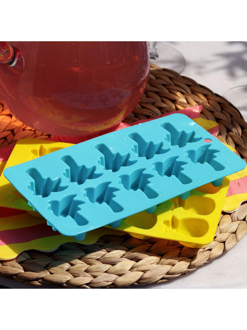 Tala palm tree silicone ice cube mould blue 10 cube, UK version