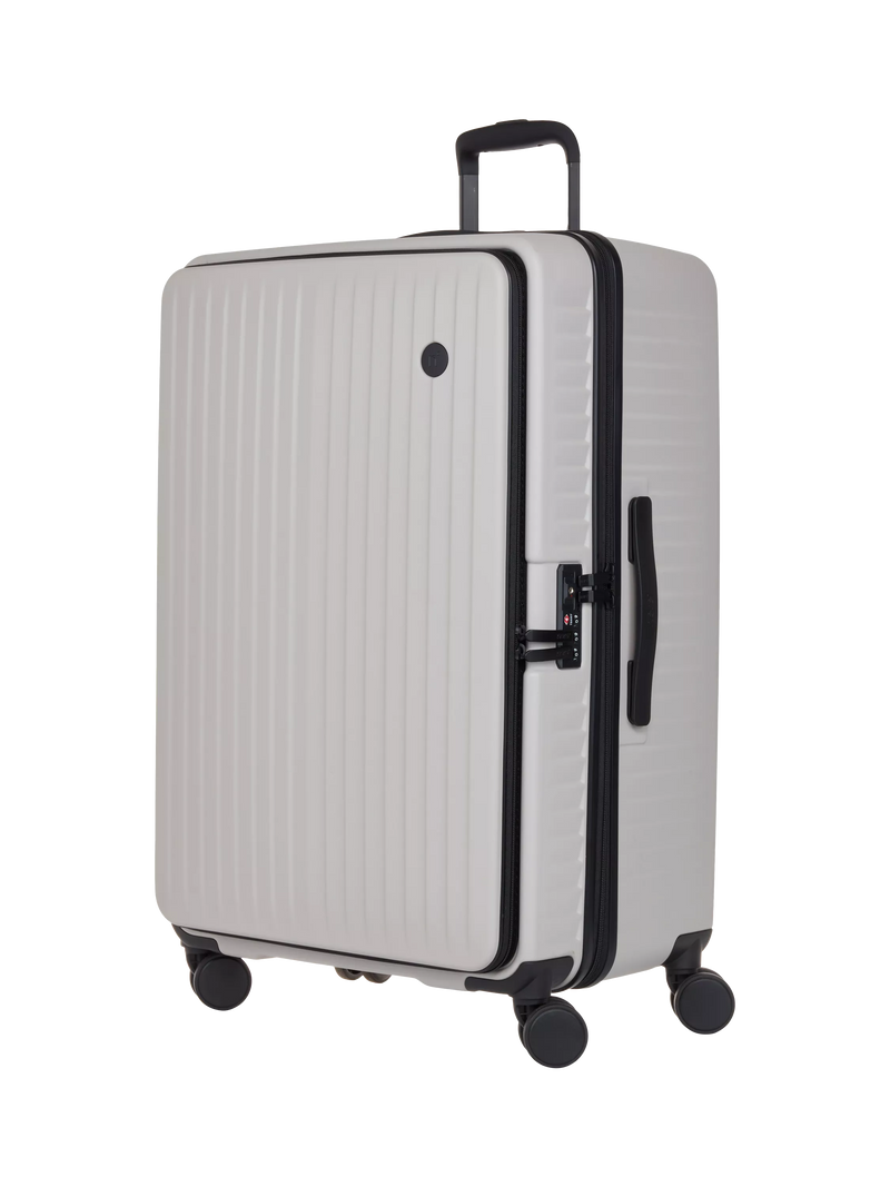 Nere Venture Dual Open 4-Wheel Spinner 76cm Large Suitcase, 98L, Taupe
