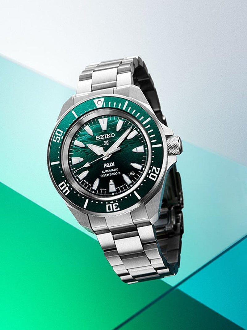 Seiko Prospex PADI diver's watch SRPL53K1 green dial, UK version