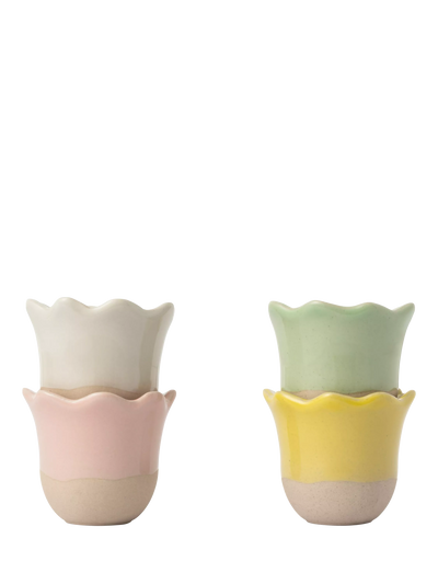 John Lewis Jamie Oliver Big Love Excellent Stoneware Egg Cups, Set of 4, Multi- Buy online at McGrocer