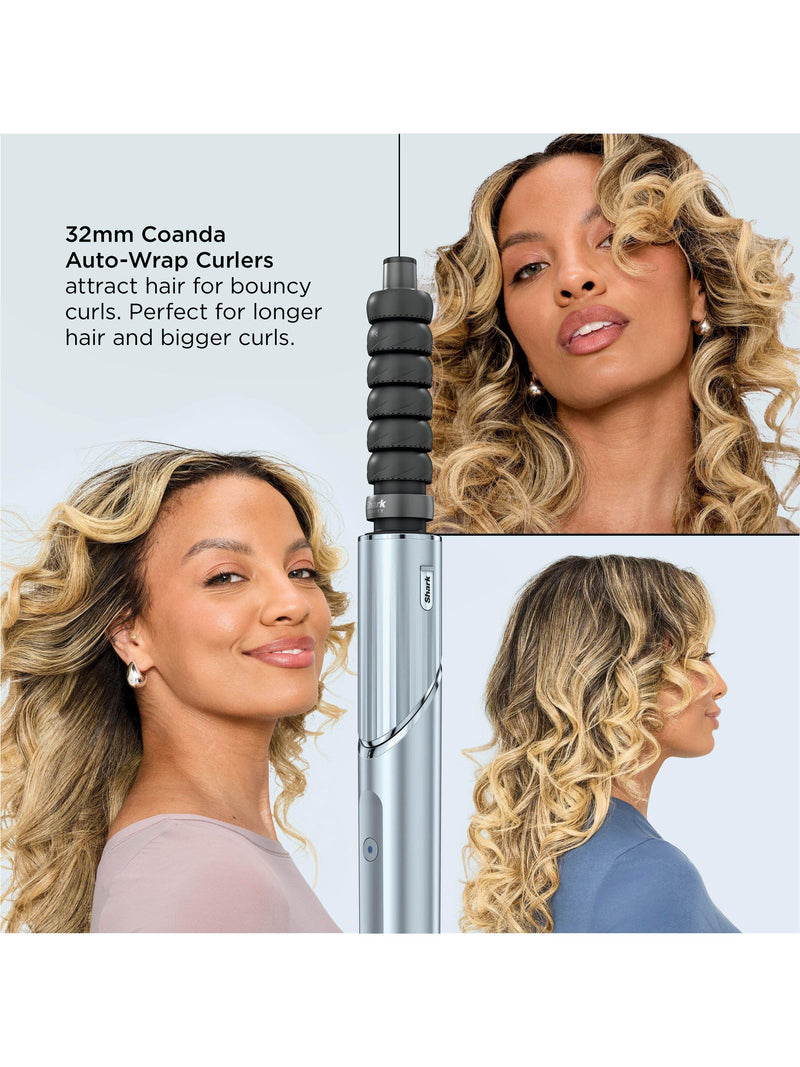 Shark hair styler blue - British product