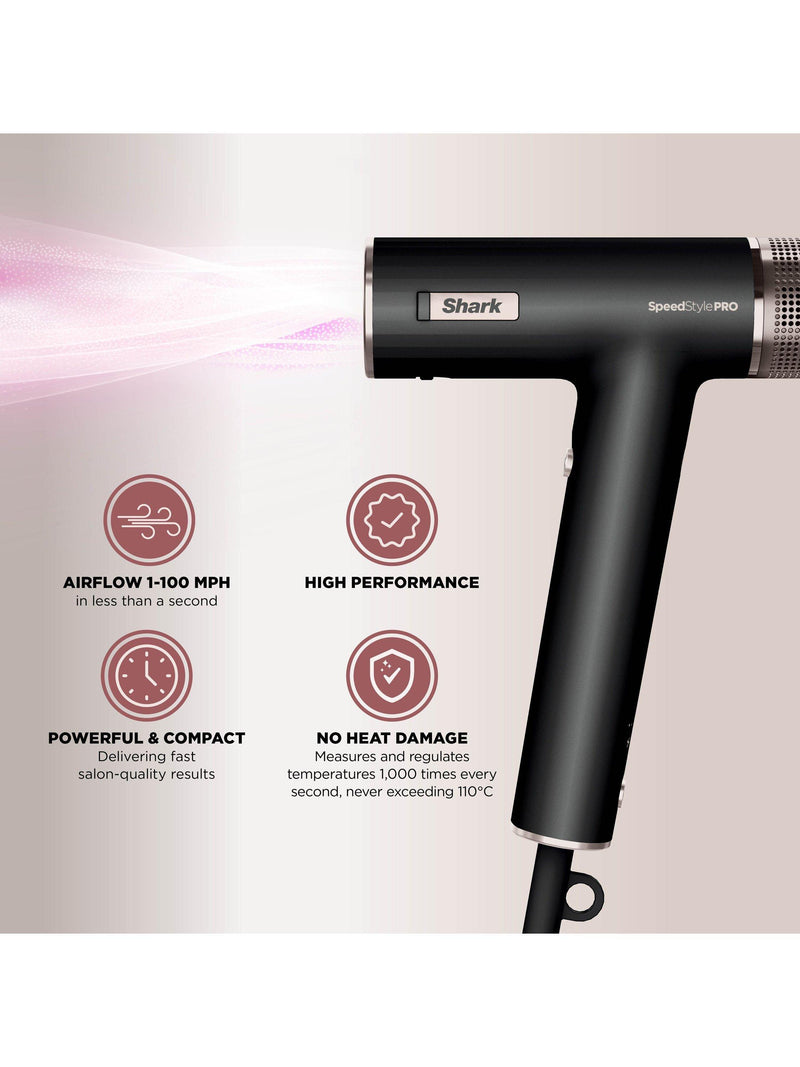 Shark SpeedStyle Pro hair dryer black HD701UK - British product