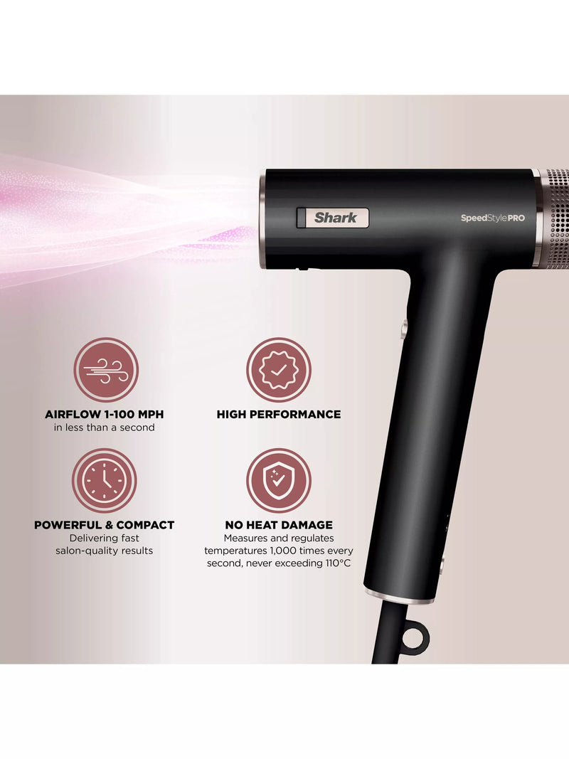 Shark SpeedStyle Pro hair dryer black HD701UK - British product